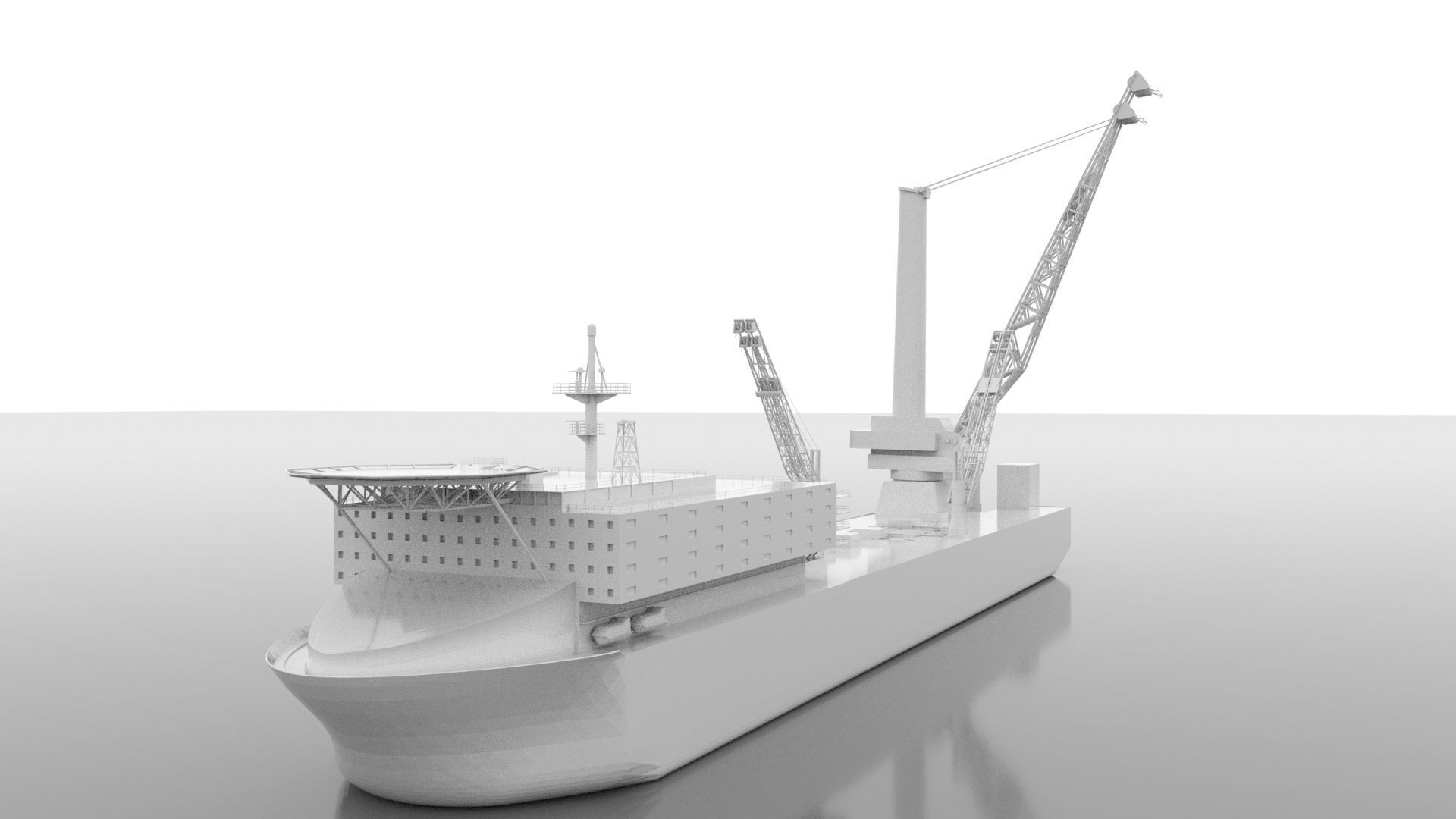 SHIP SHUJAA 2000 vessel in the Oil service  PSV segment 3D model_3