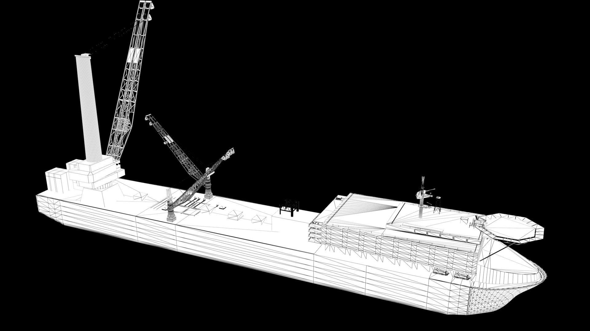 SHIP SHUJAA 2000 vessel in the Oil service  PSV segment 3D model_10