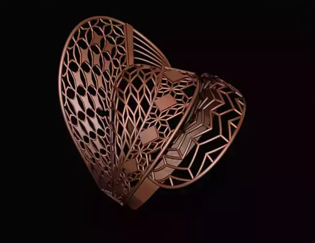 Ultra Vision Wire Mesh Jewelry Plain Gold Ring