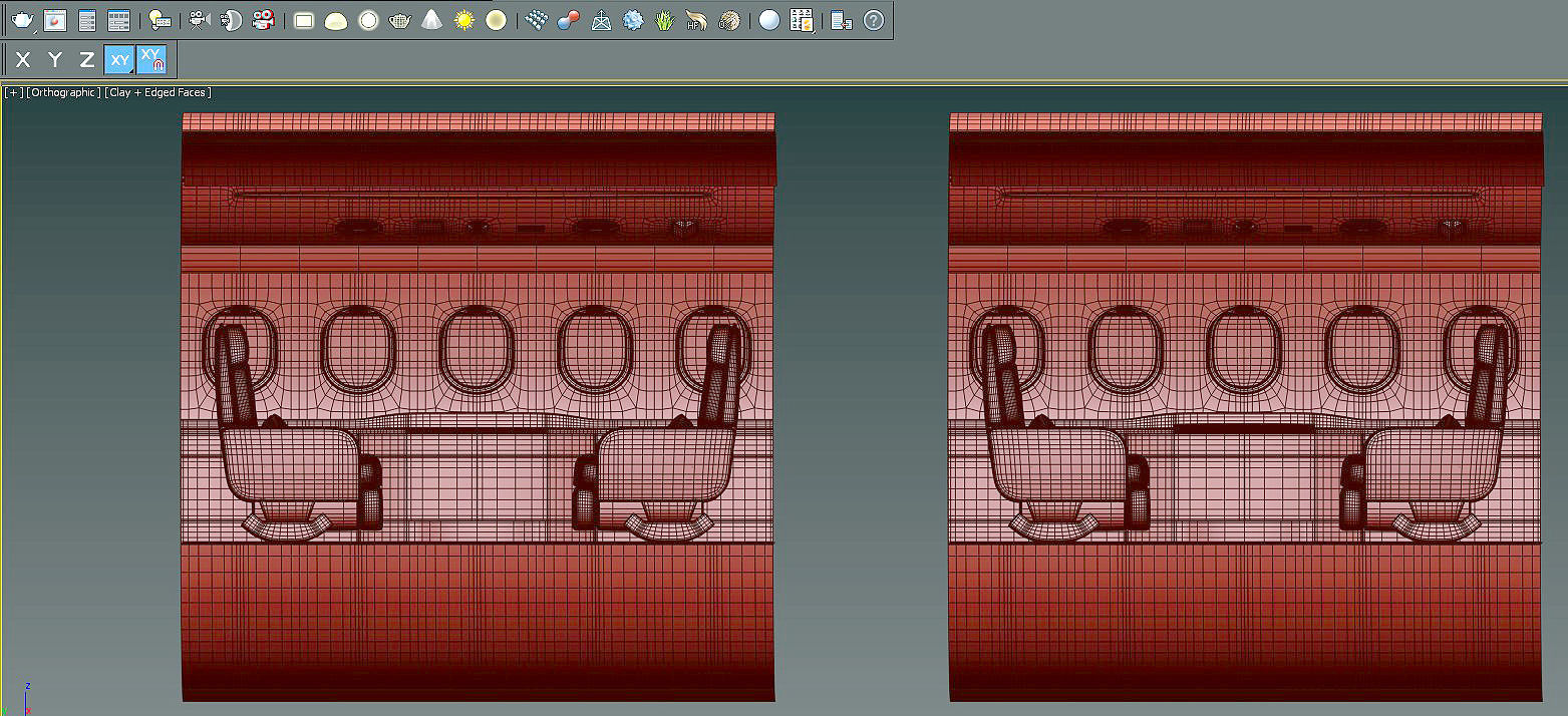 Buisiness jet interior Bej 3D model_23