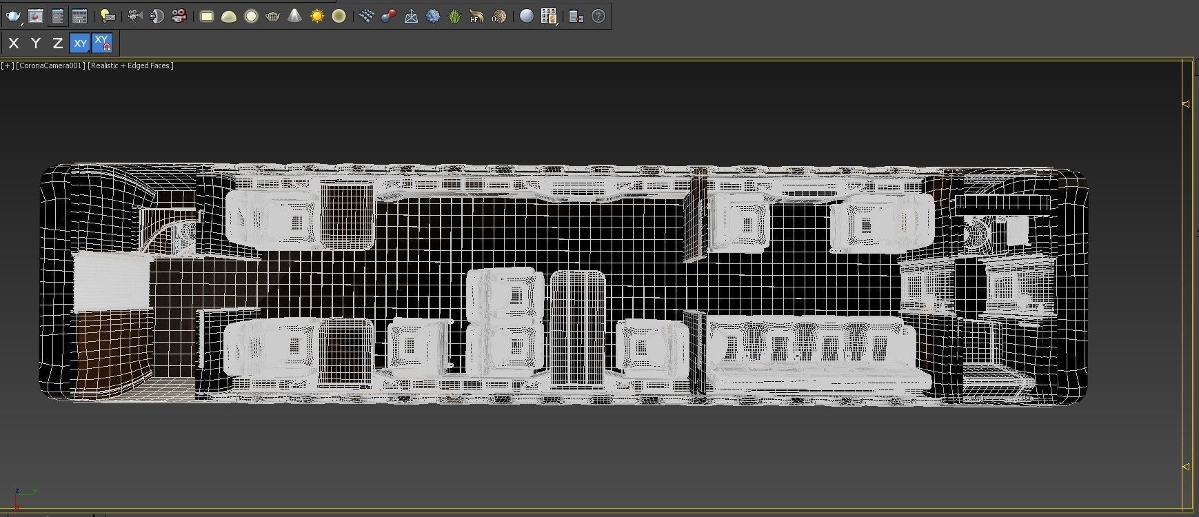 Buisiness jet interior Bej 3D model_20