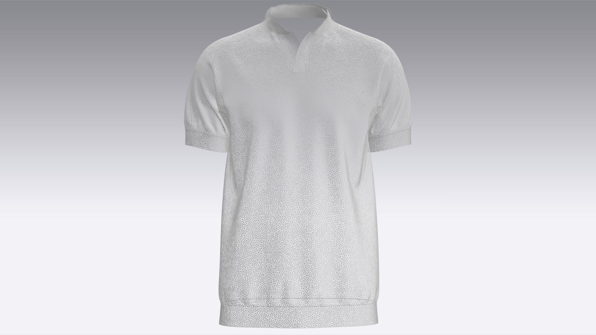 Men Short Sleeve Polo Without Button 3D model_10