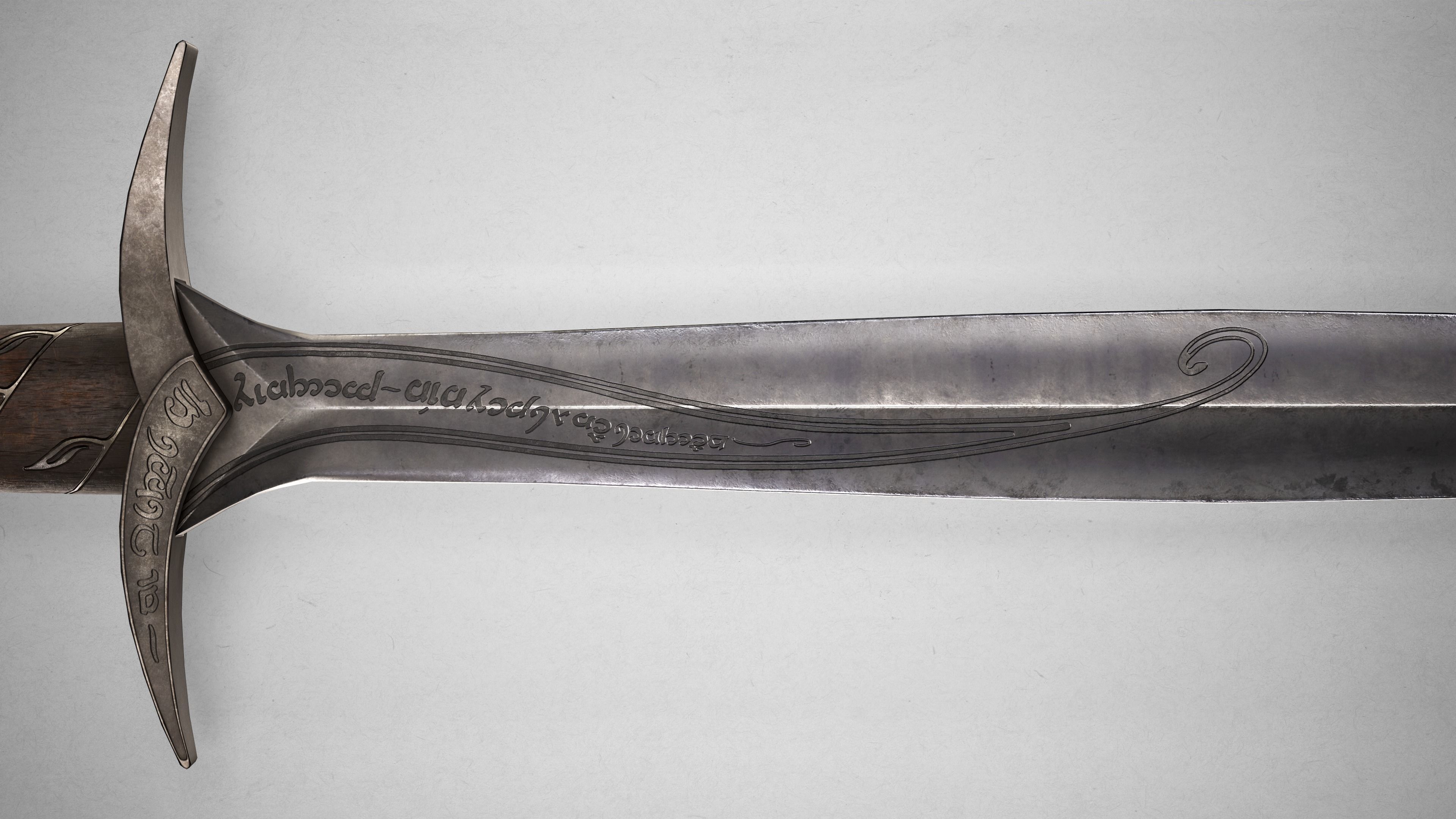 Sting Sword from The Hobbit - Lord Of The Rings Dagger Low-poly 3D model_3