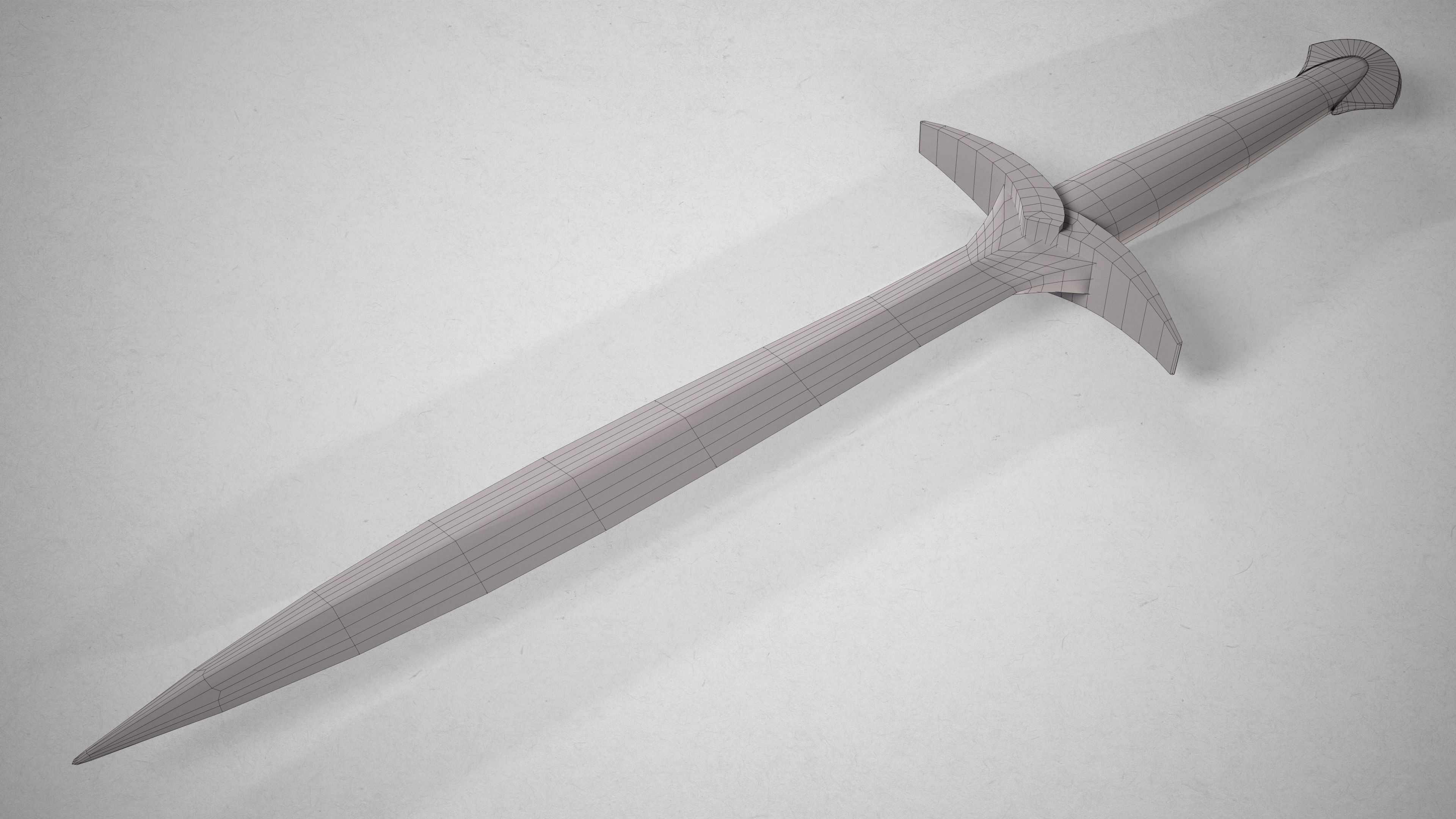 Sting Sword from The Hobbit - Lord Of The Rings Dagger Low-poly 3D model_11