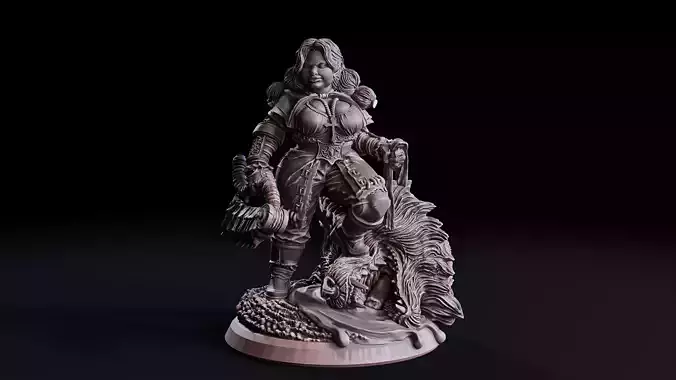 Dwarf Vampire Huntress miniature