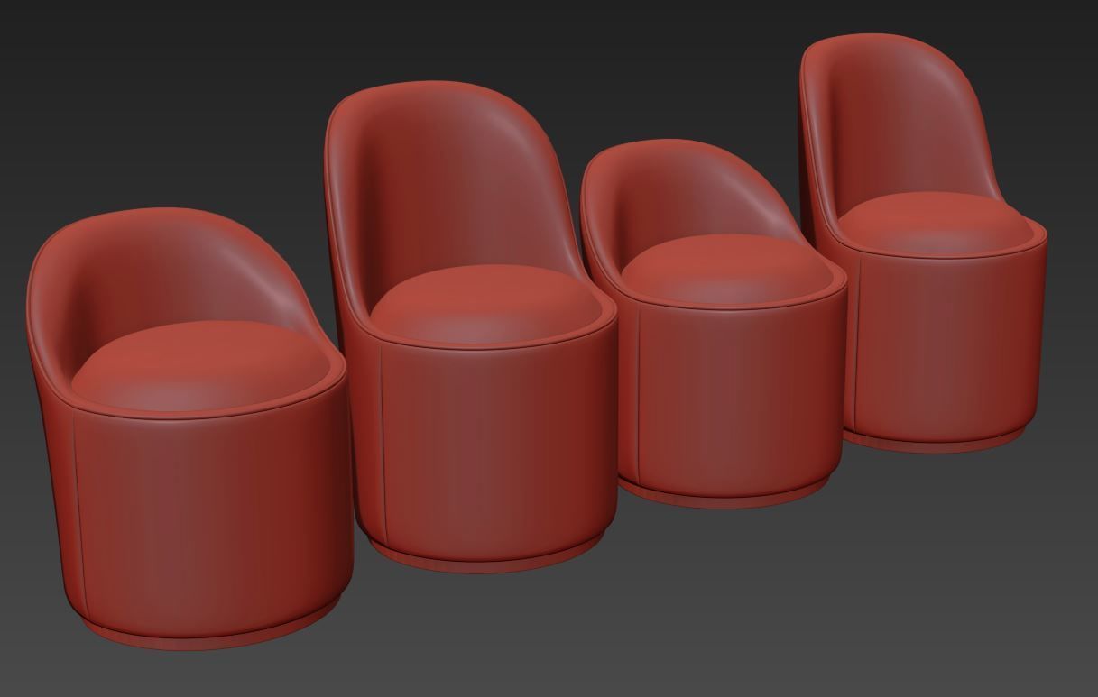 Tail Dining Chair by Gubi 3D model_7