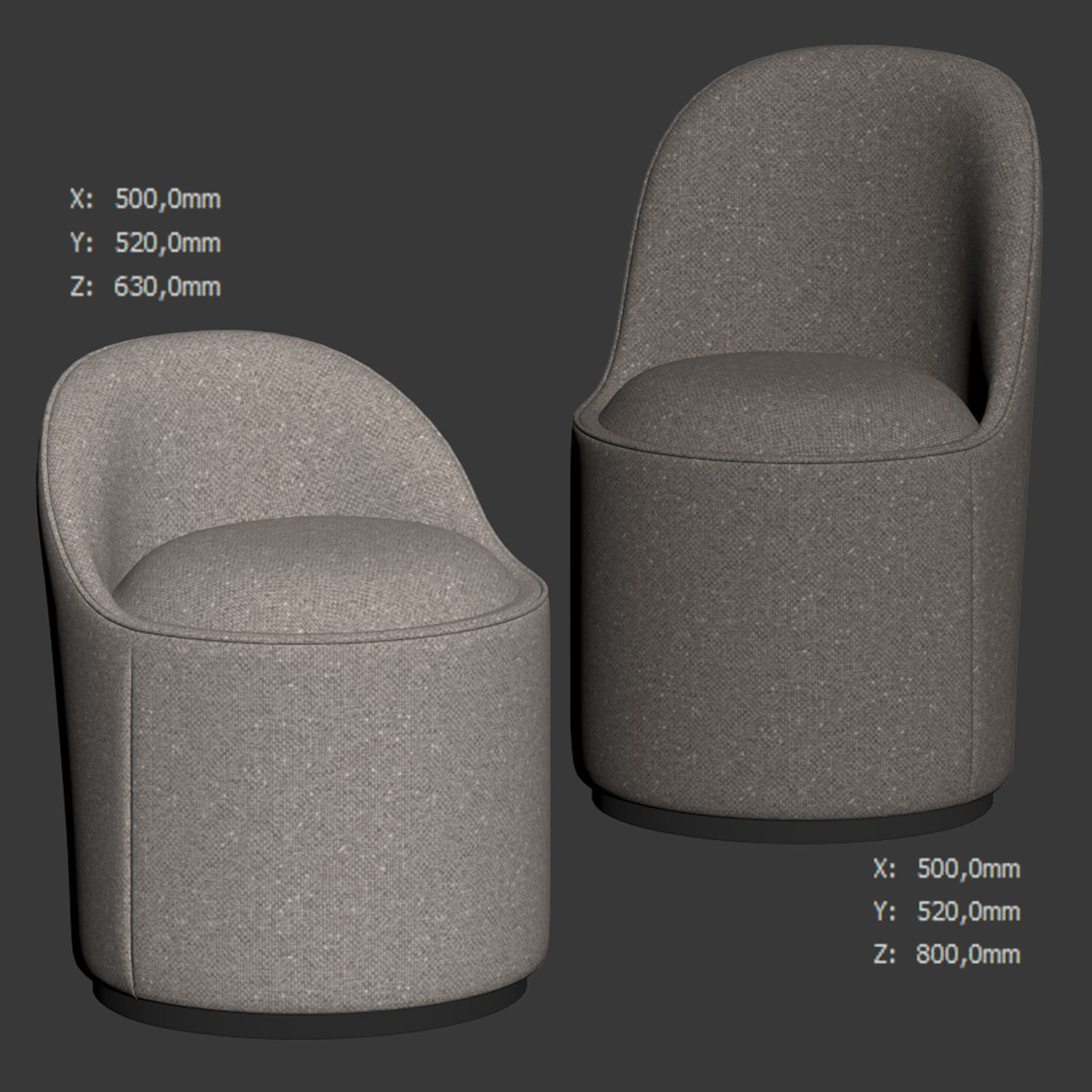 Tail Dining Chair by Gubi 3D model_4
