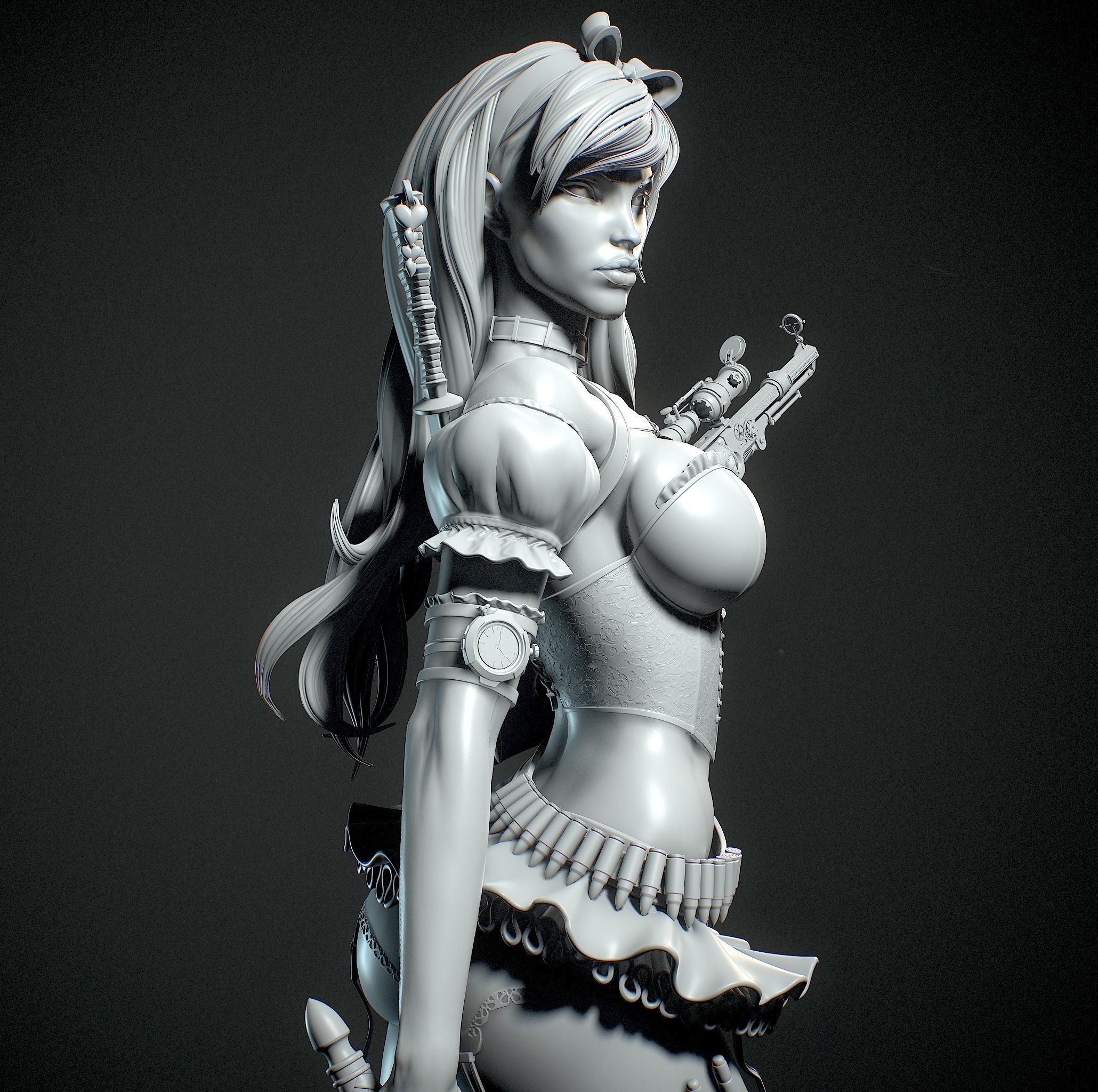 Alice in Wonderland with NSFW 3D print model_21