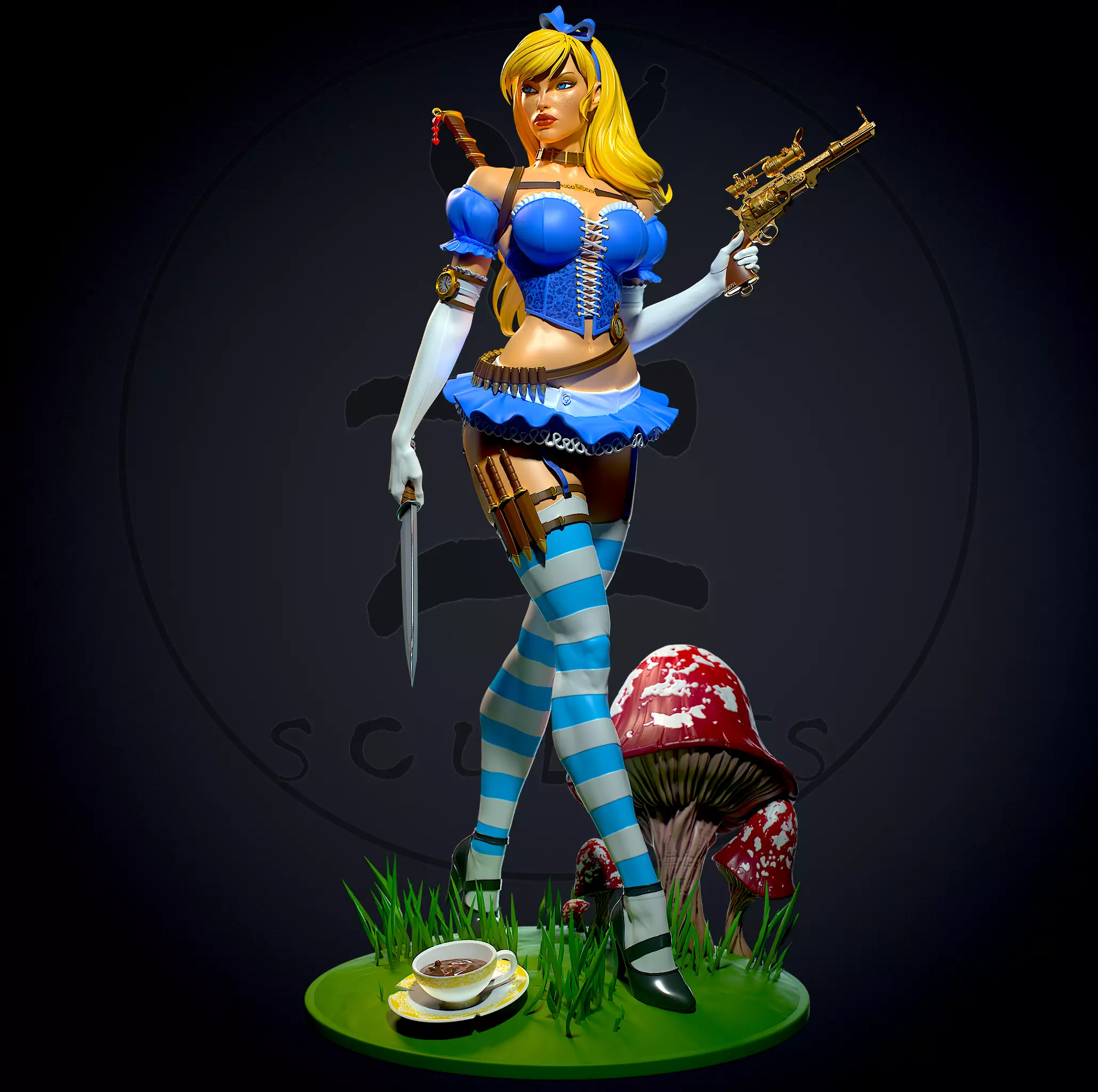 Alice in Wonderland with NSFW 3D print model_0