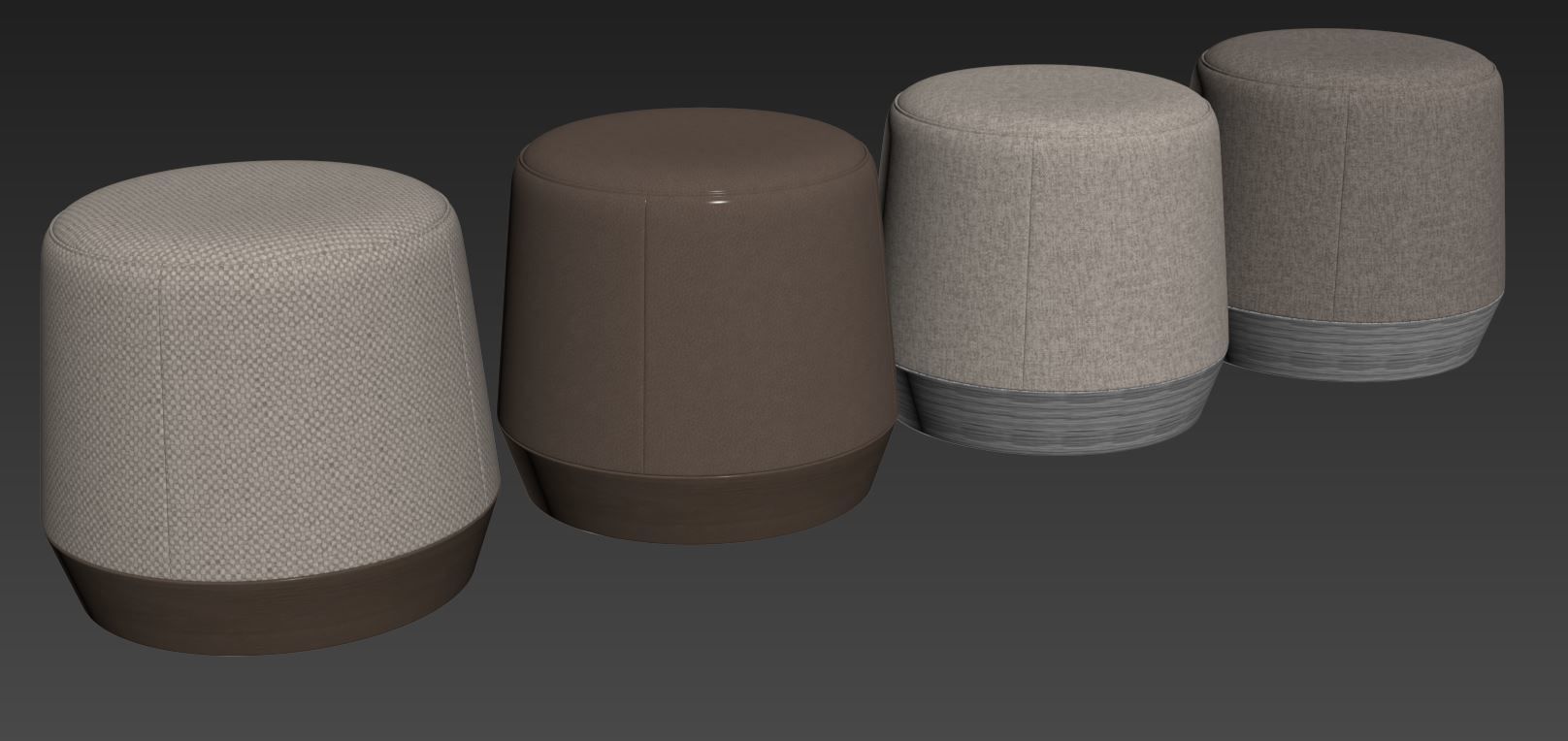 Thimble Ottoman by Barbara Barry  3D model_6