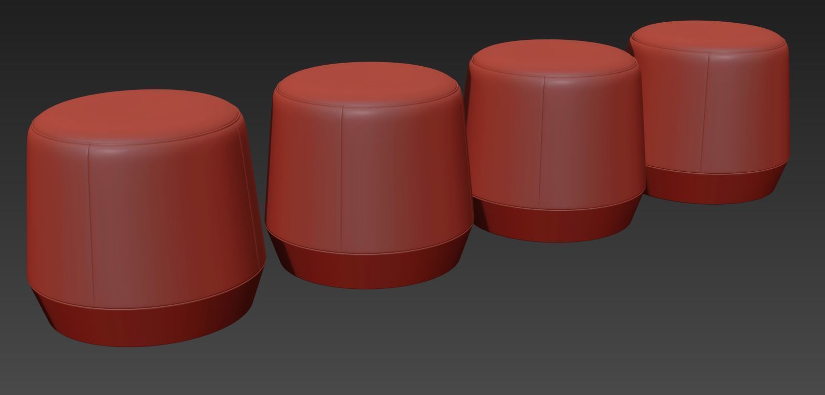 Thimble Ottoman by Barbara Barry  3D model_7