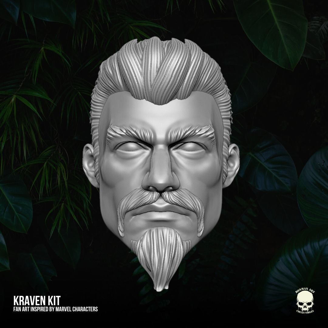 Kraven fan art Kit 3D printable File For Action Figures 3D print model_7