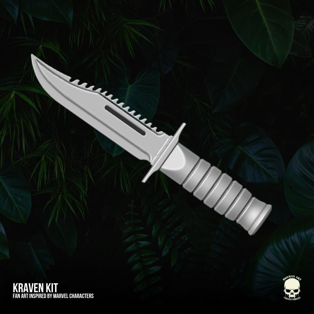 Kraven fan art Kit 3D printable File For Action Figures 3D print model_22