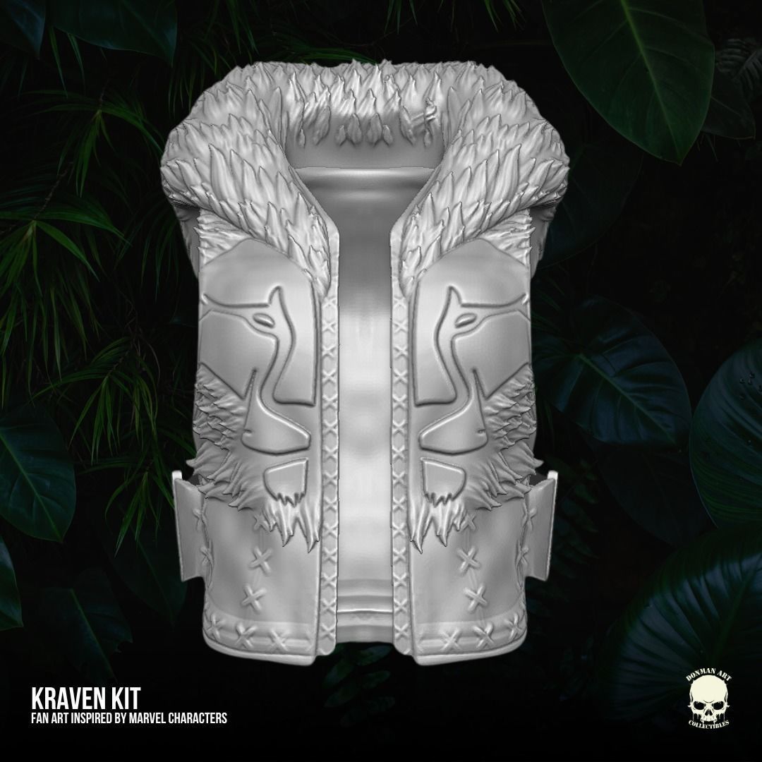 Kraven fan art Kit 3D printable File For Action Figures 3D print model_11