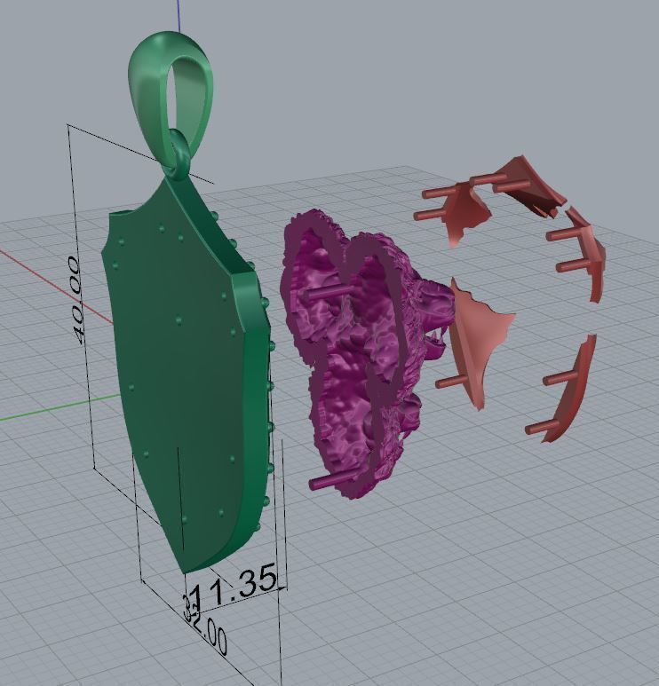 Pendant Lion 3D print model_8