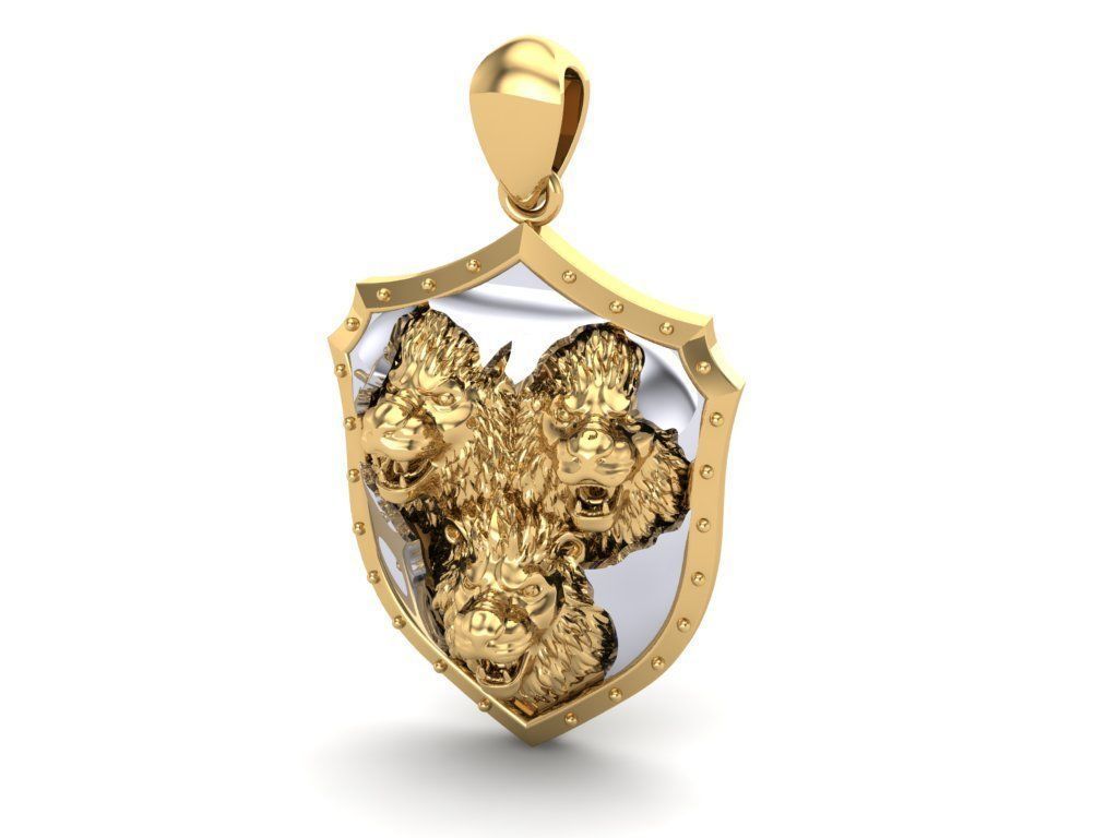 Pendant Lion 3D print model_5
