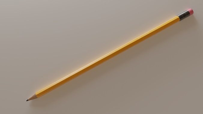 Pencil Low-poly 3D model