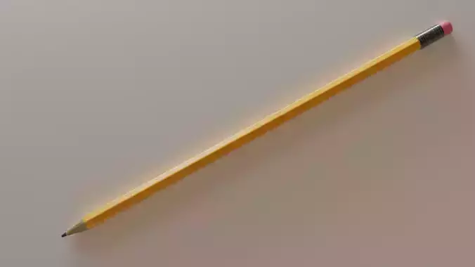 Pencil Low-poly 3D model