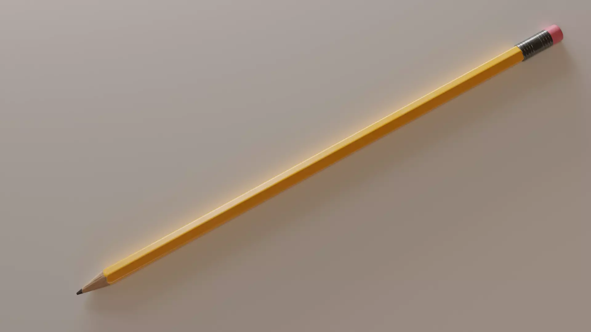 Pencil Low-poly 3D model