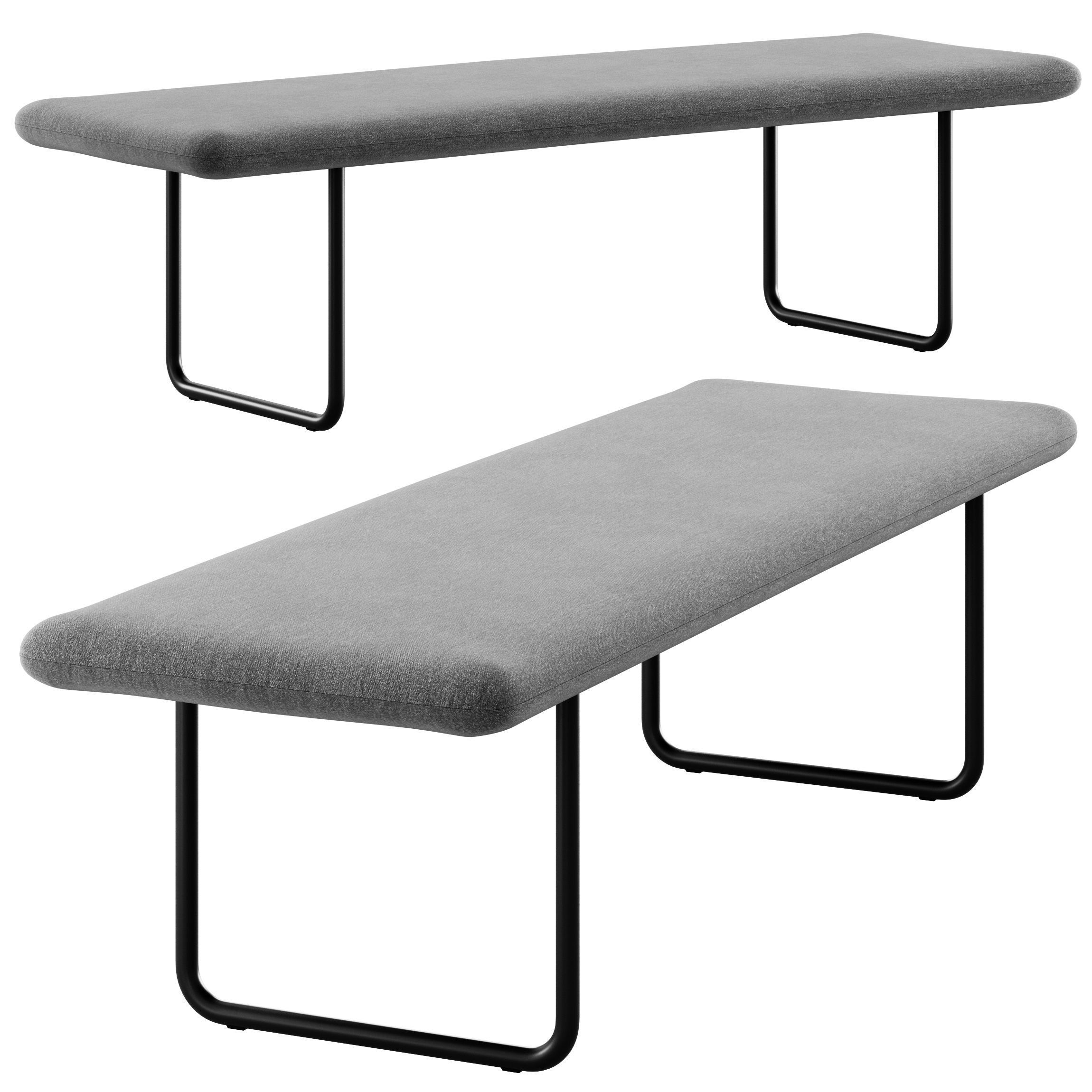 Blow Bench Without Backrest by More 3D model_2