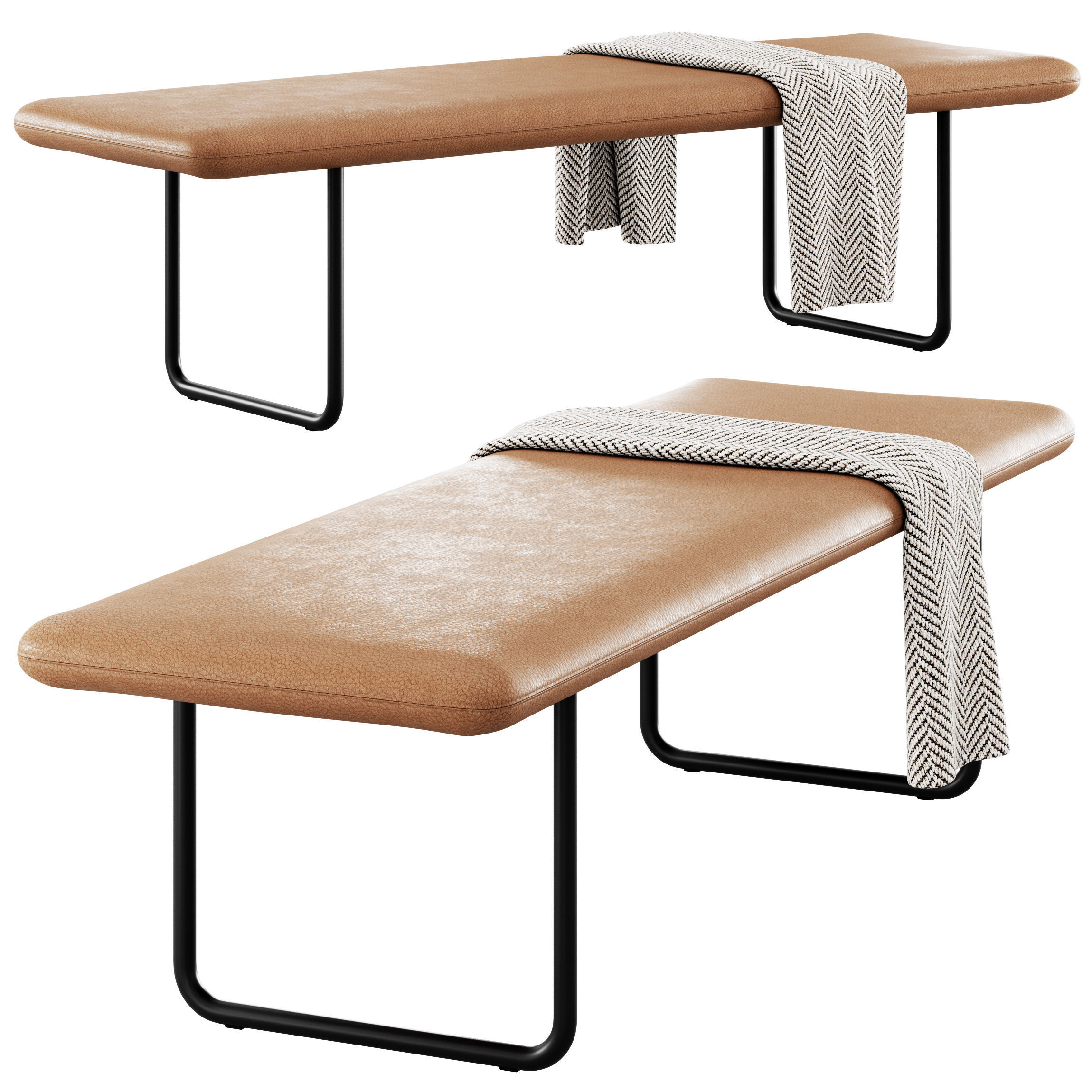 Blow Bench Without Backrest by More 3D model_3