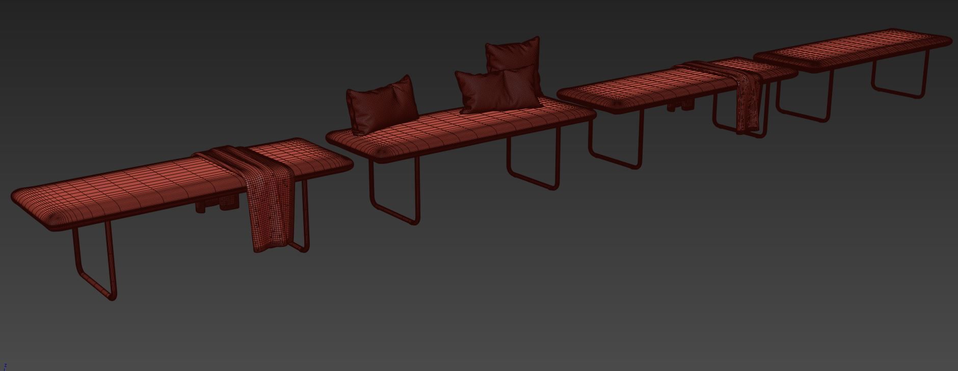 Blow Bench Without Backrest by More 3D model_16