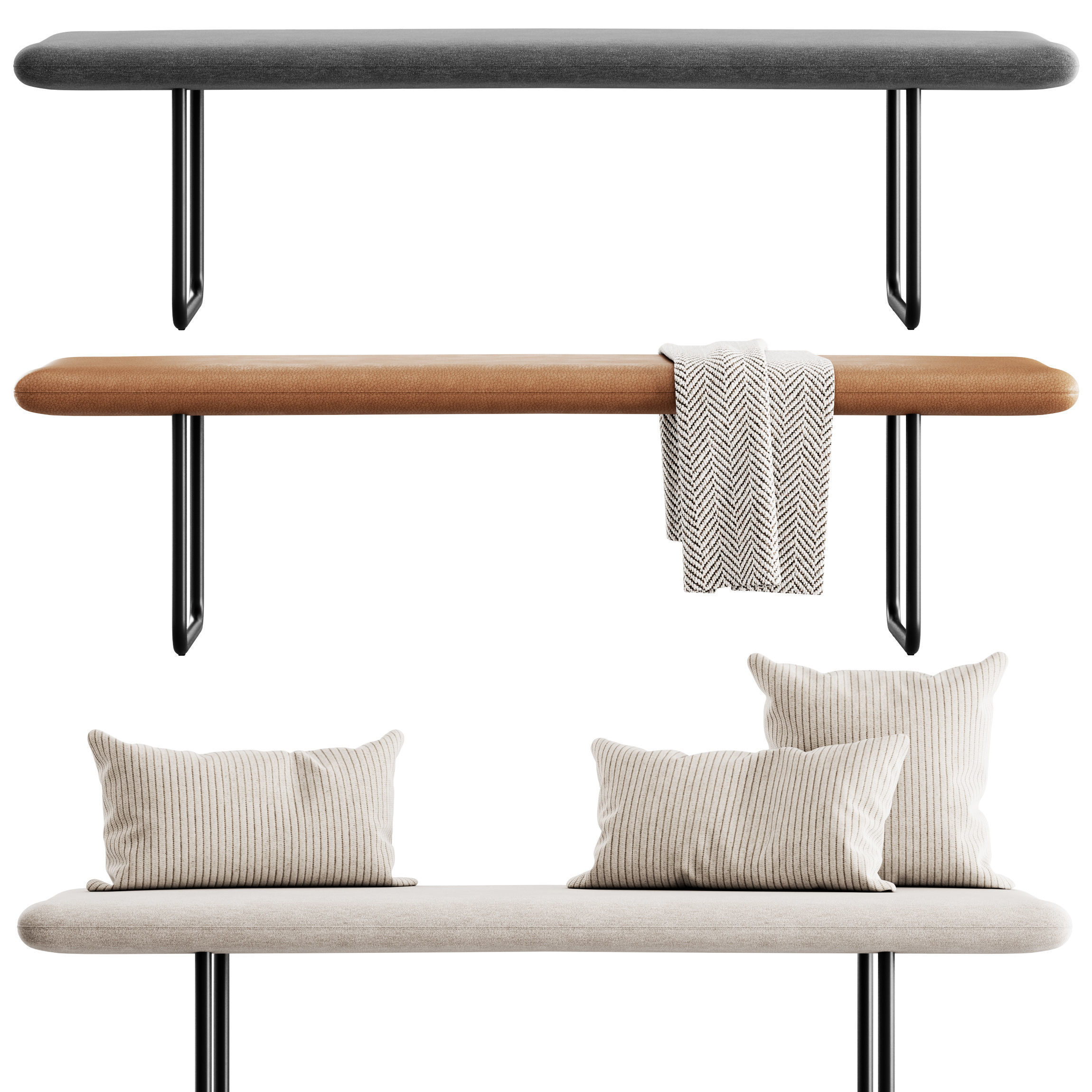 Blow Bench Without Backrest by More 3D model_1