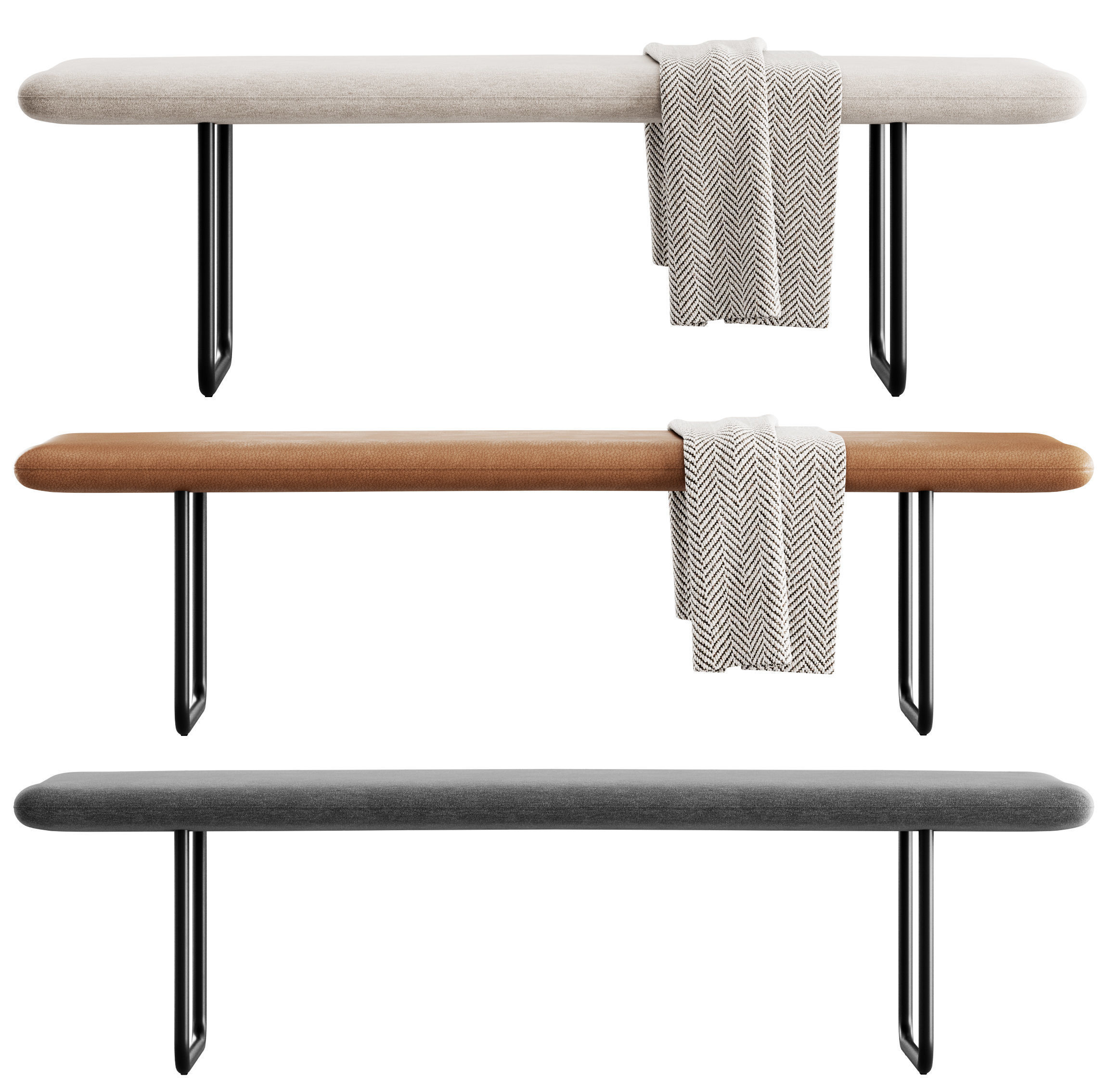 Blow Bench Without Backrest by More 3D model_12