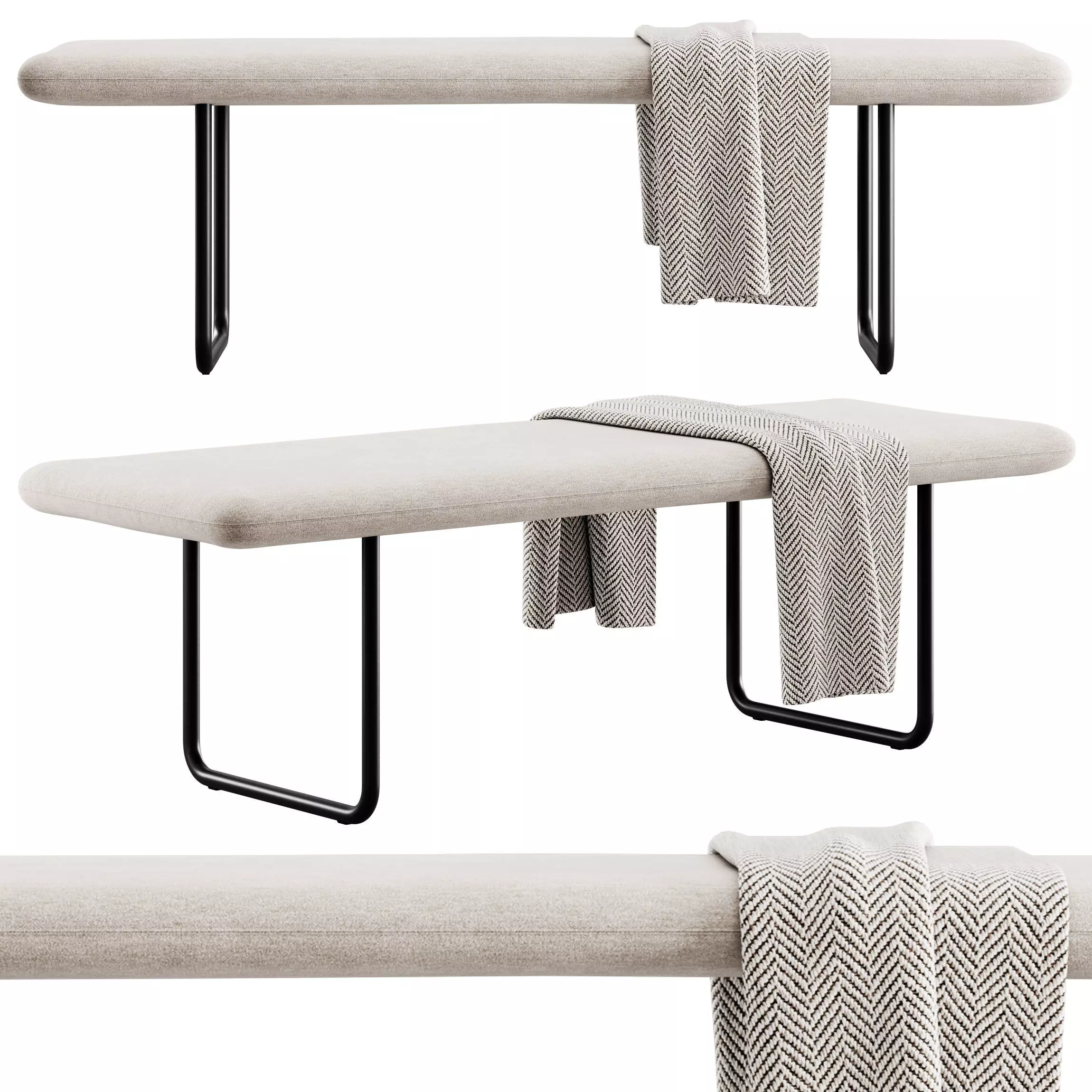 Blow Bench Without Backrest by More 3D model_0