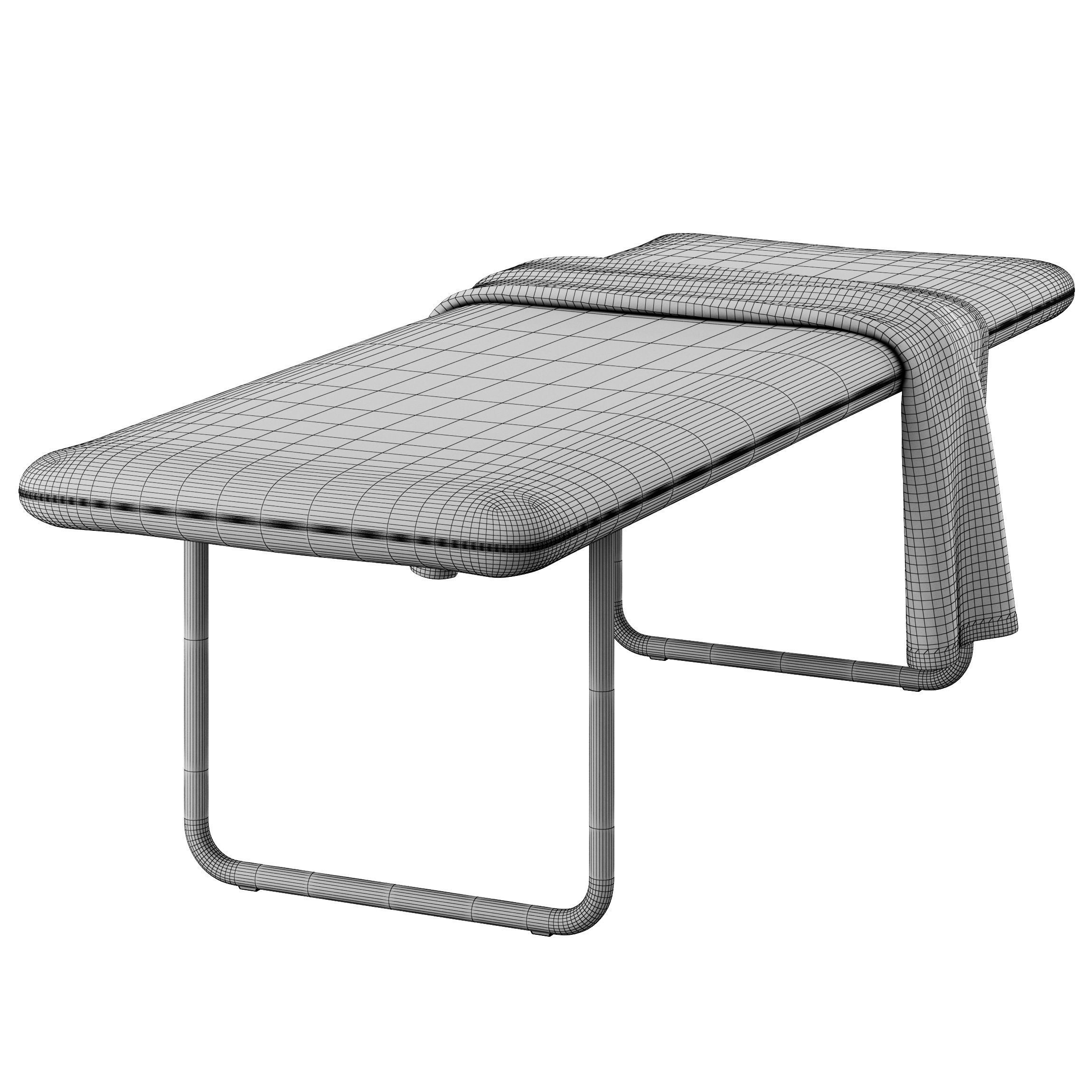 Blow Bench Without Backrest by More 3D model_4