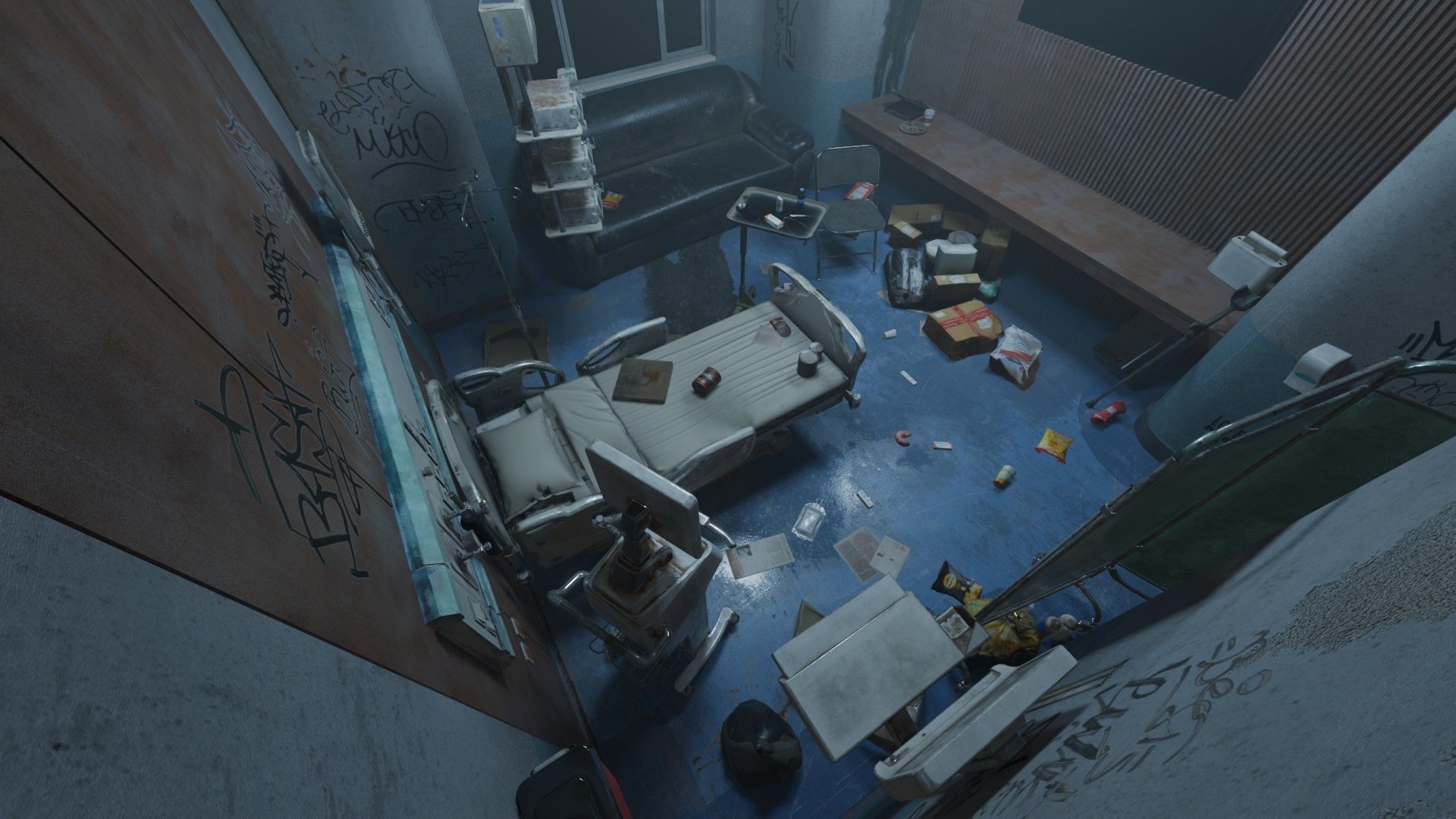 Patient Room Graffity Concept Low-poly 3D model_16