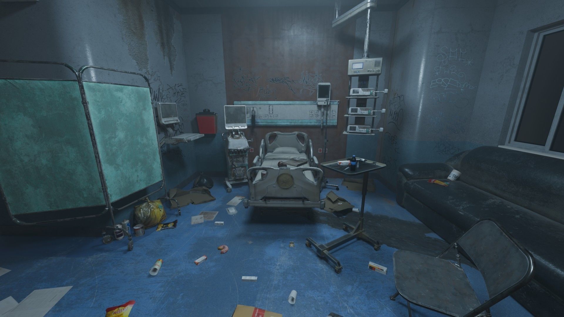 Patient Room Graffity Concept Low-poly 3D model_14