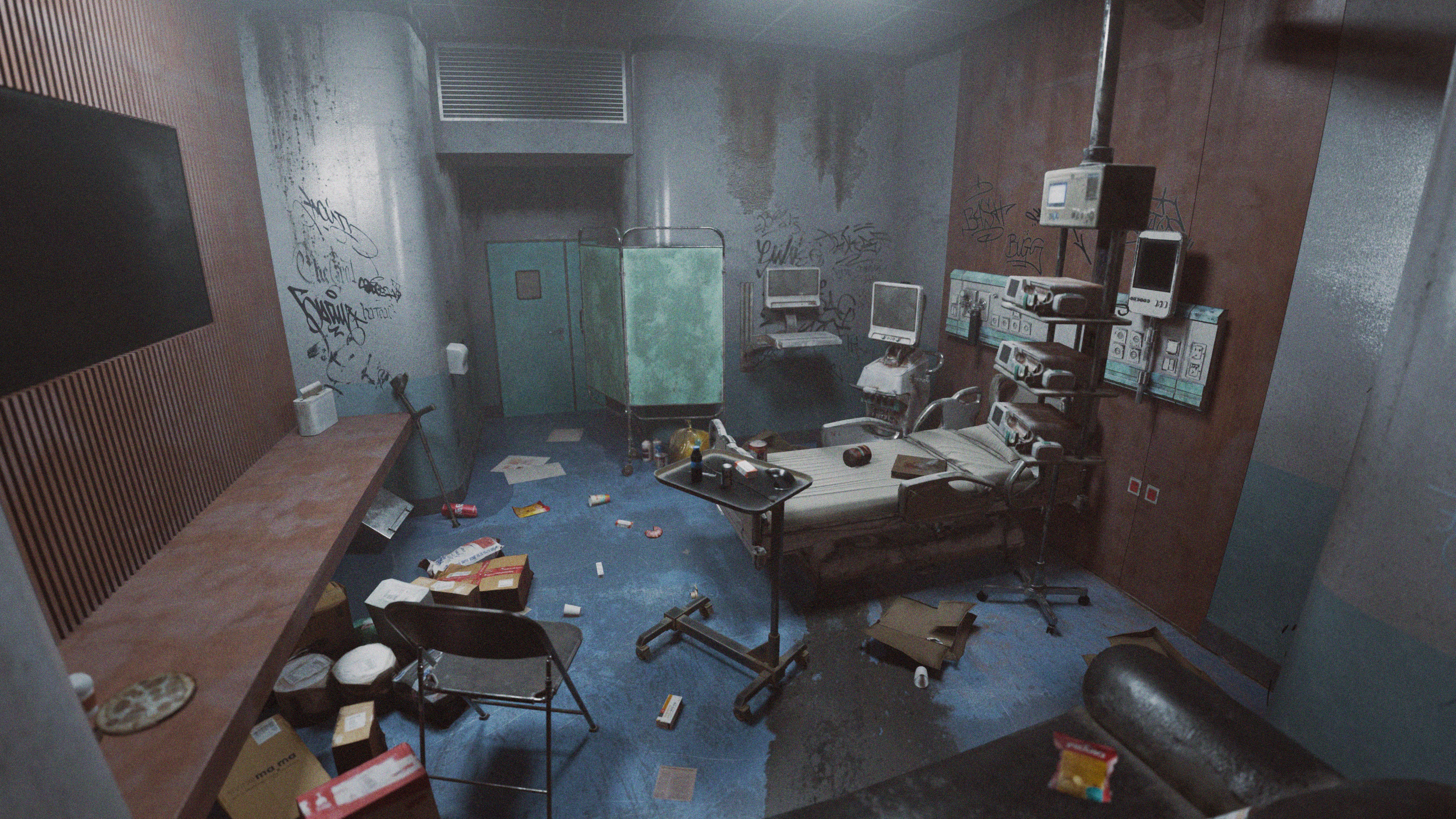 Patient Room Graffity Concept Low-poly 3D model_18