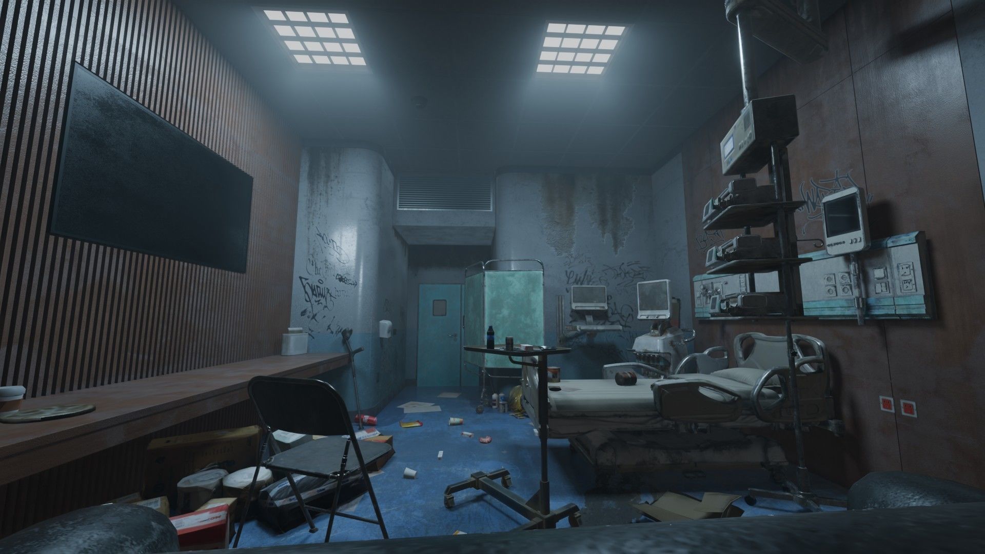 Patient Room Graffity Concept Low-poly 3D model_4