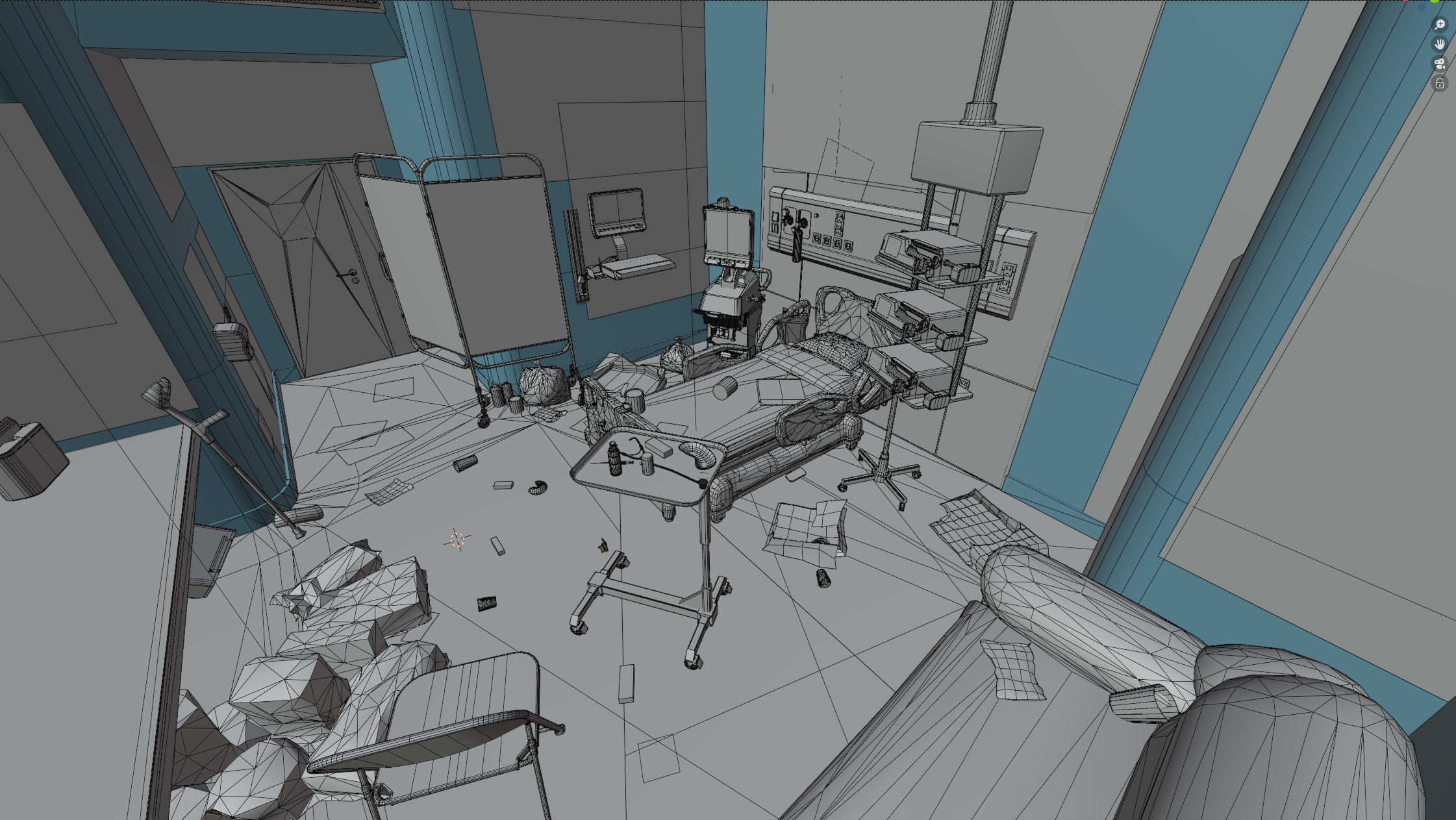 Patient Room Graffity Concept Low-poly 3D model_5