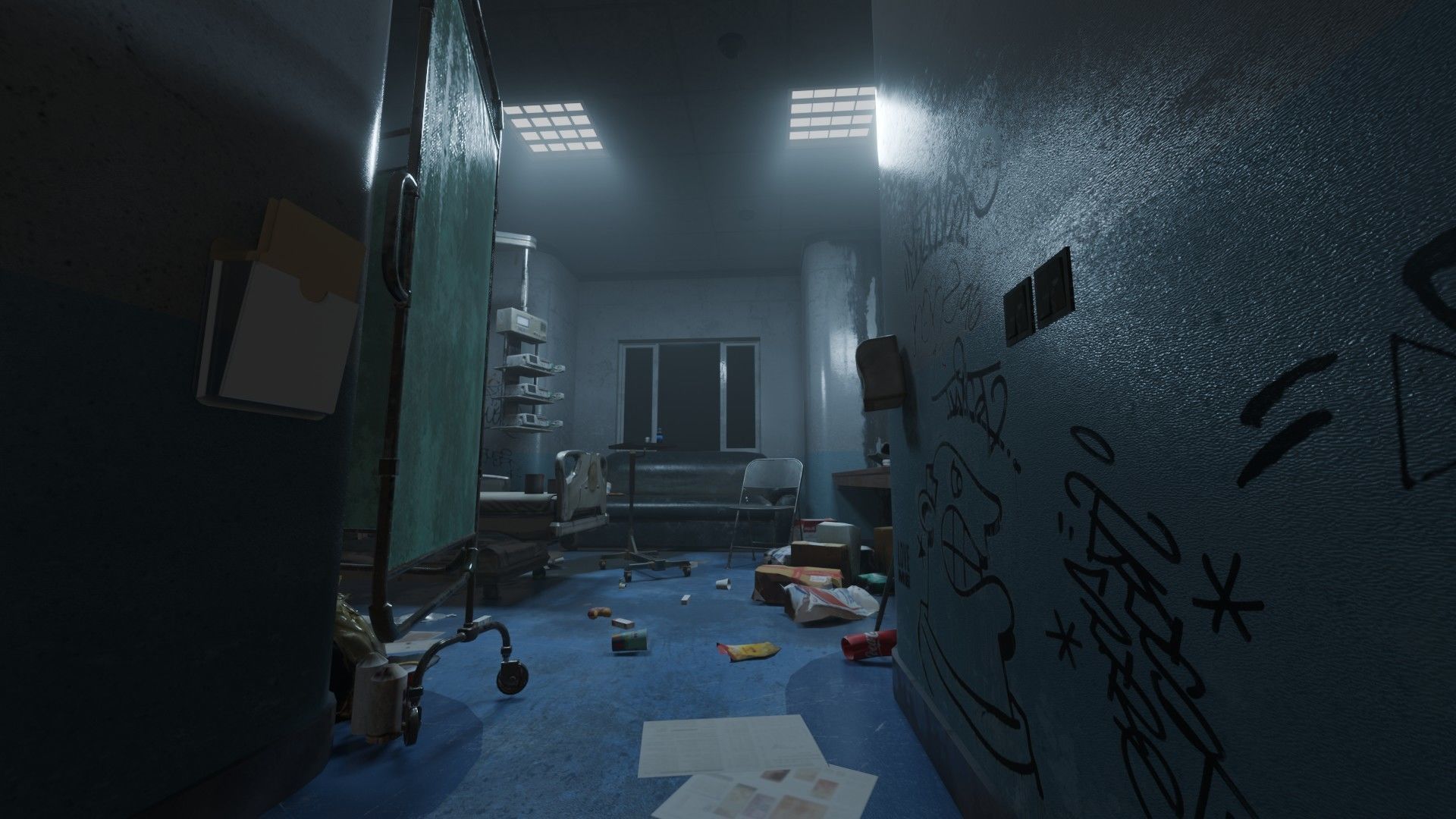 Patient Room Graffity Concept Low-poly 3D model_12