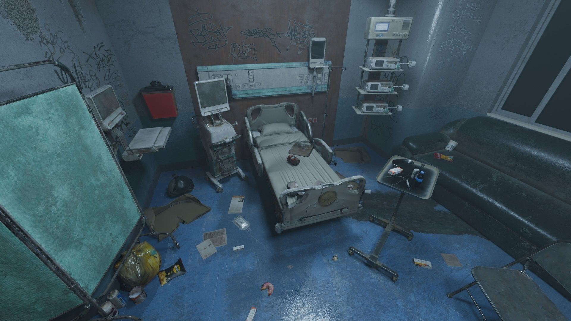 Patient Room Graffity Concept Low-poly 3D model_10