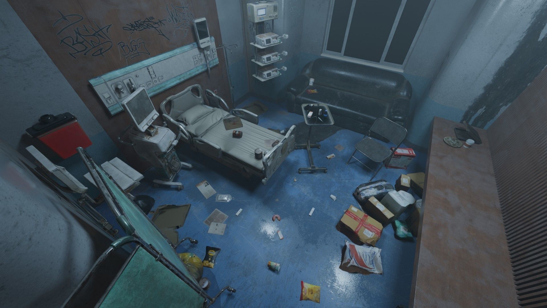 Patient Room Graffity Concept Low-poly 3D model_15