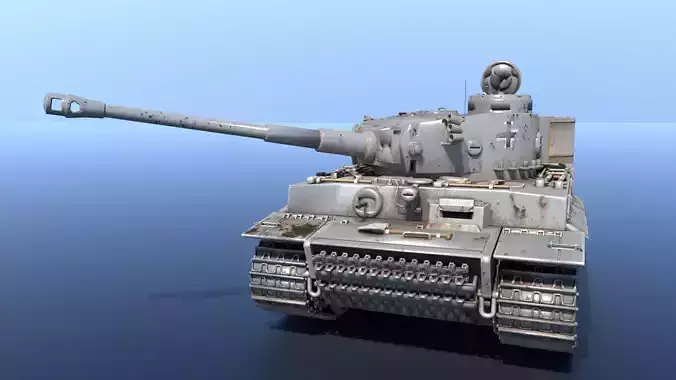 Panzerkampfwagen VI Ausf-H Tiger 1 Tank 3D model