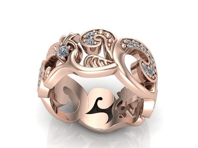 wedding ring 3D print model
