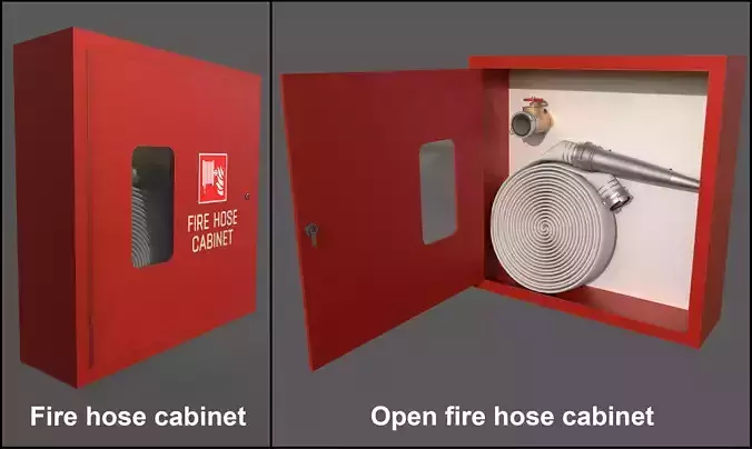 Fire hose cabinet 3D model