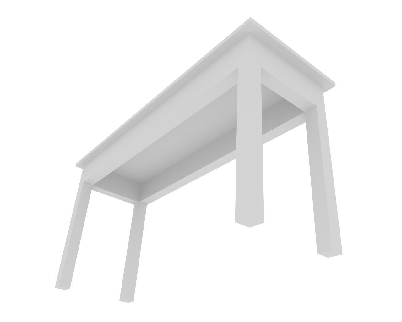 Table office artisanal 3D model_7