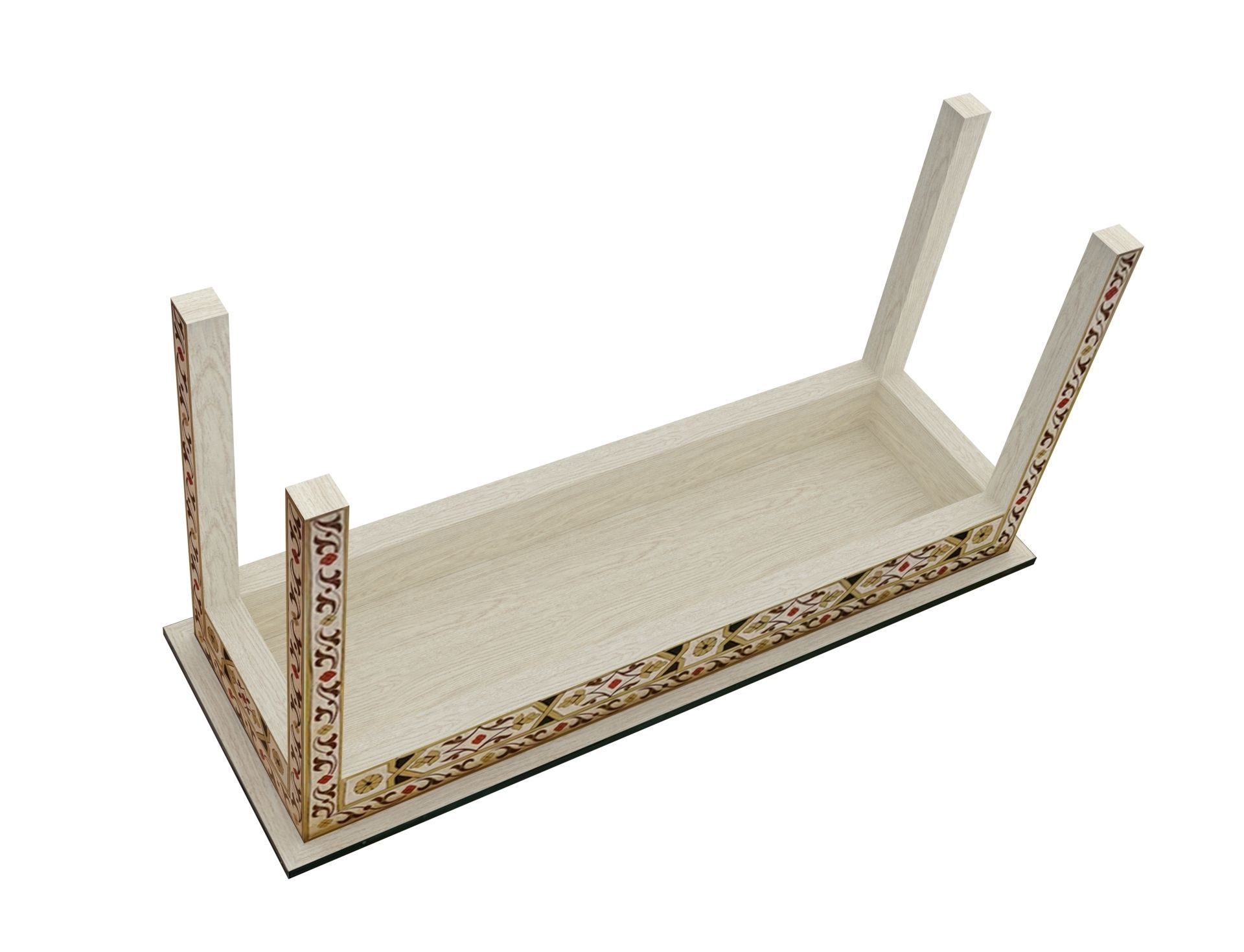 Table office artisanal 3D model_4