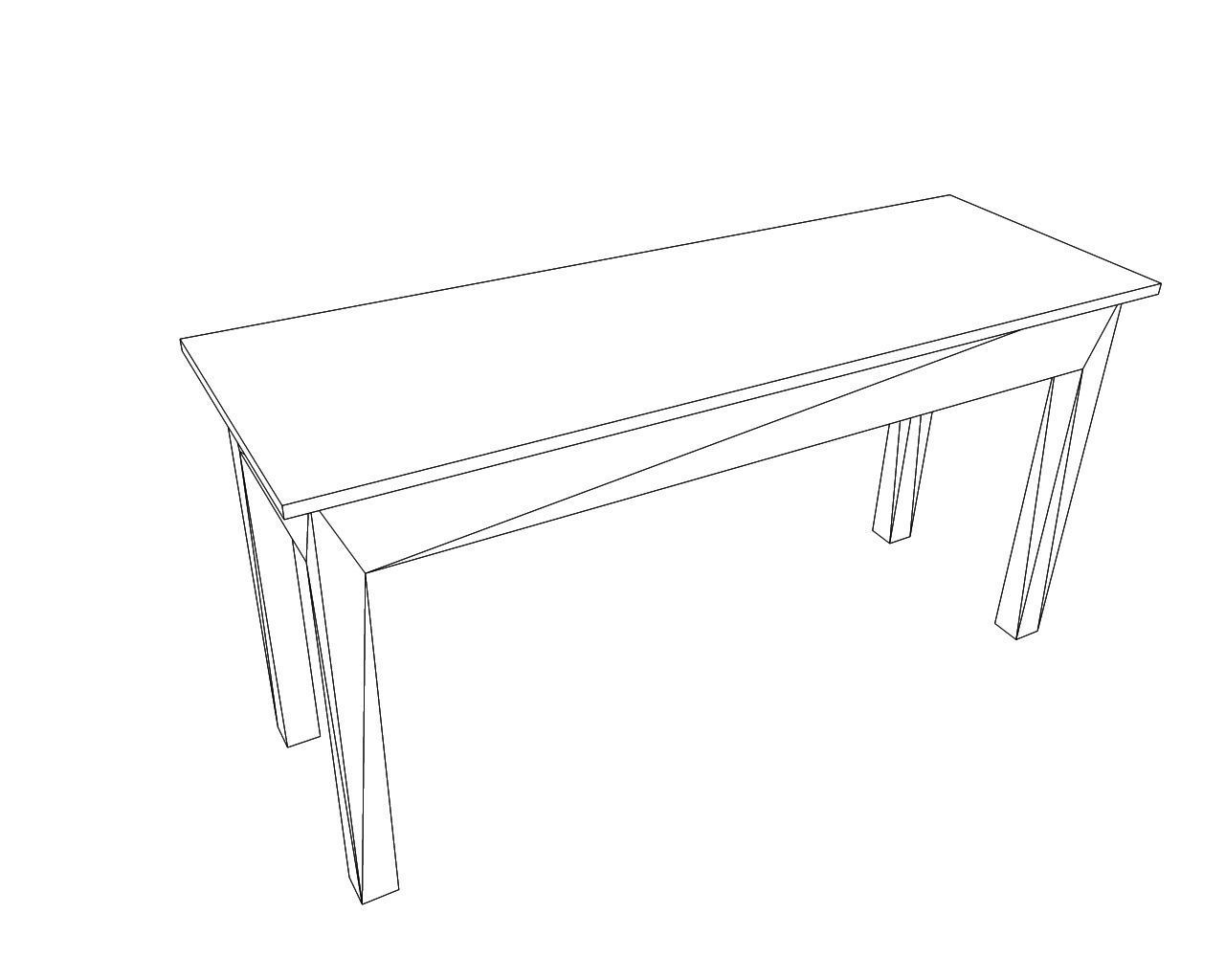 Table office artisanal 3D model_10