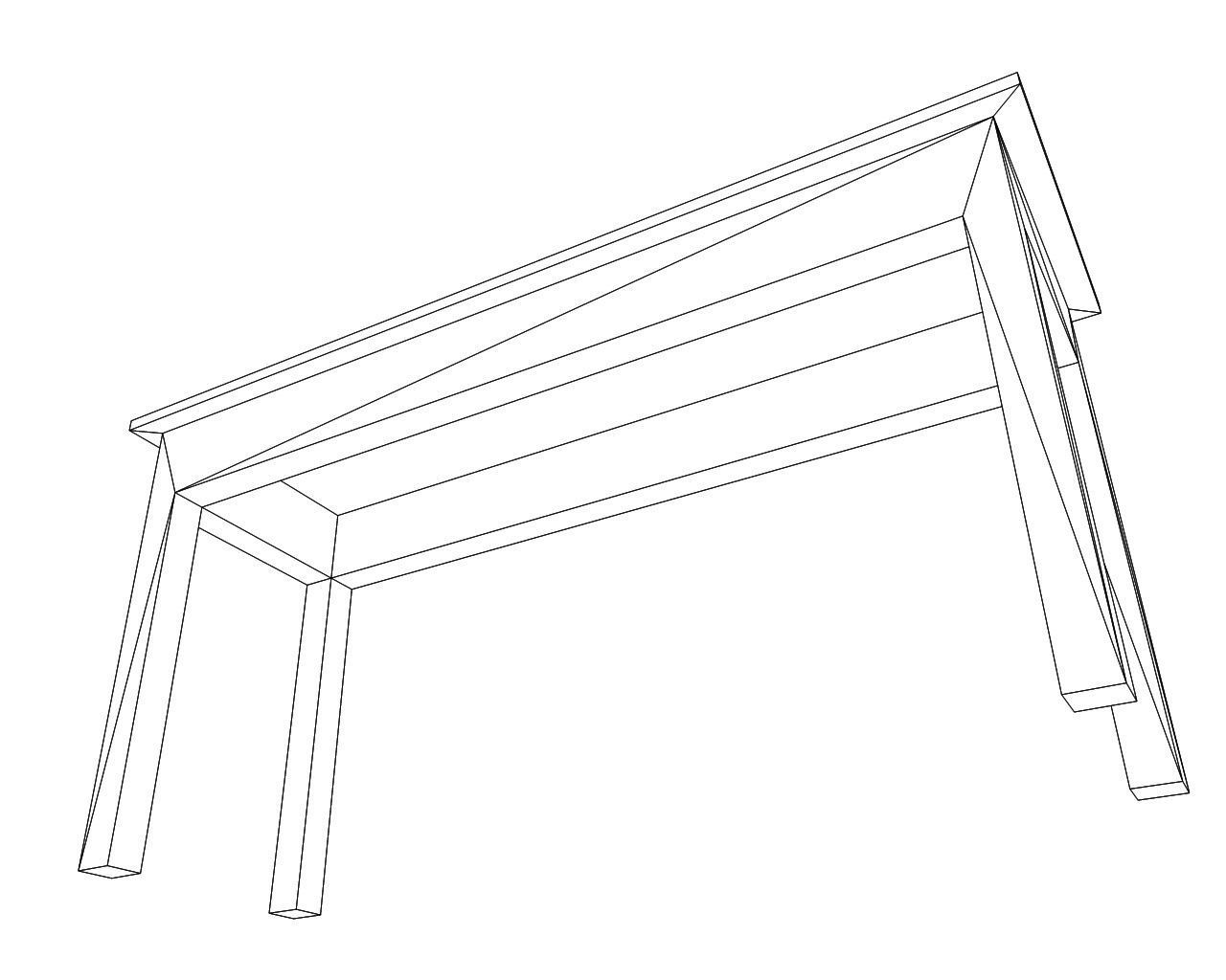 Table office artisanal 3D model_13