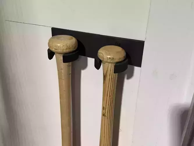 Baseball Bat Hanger for Two Bats 3D print model