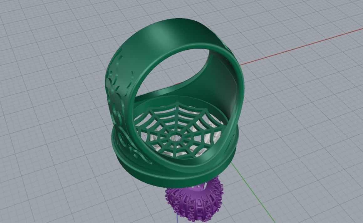 Ring spider 3D print model_13