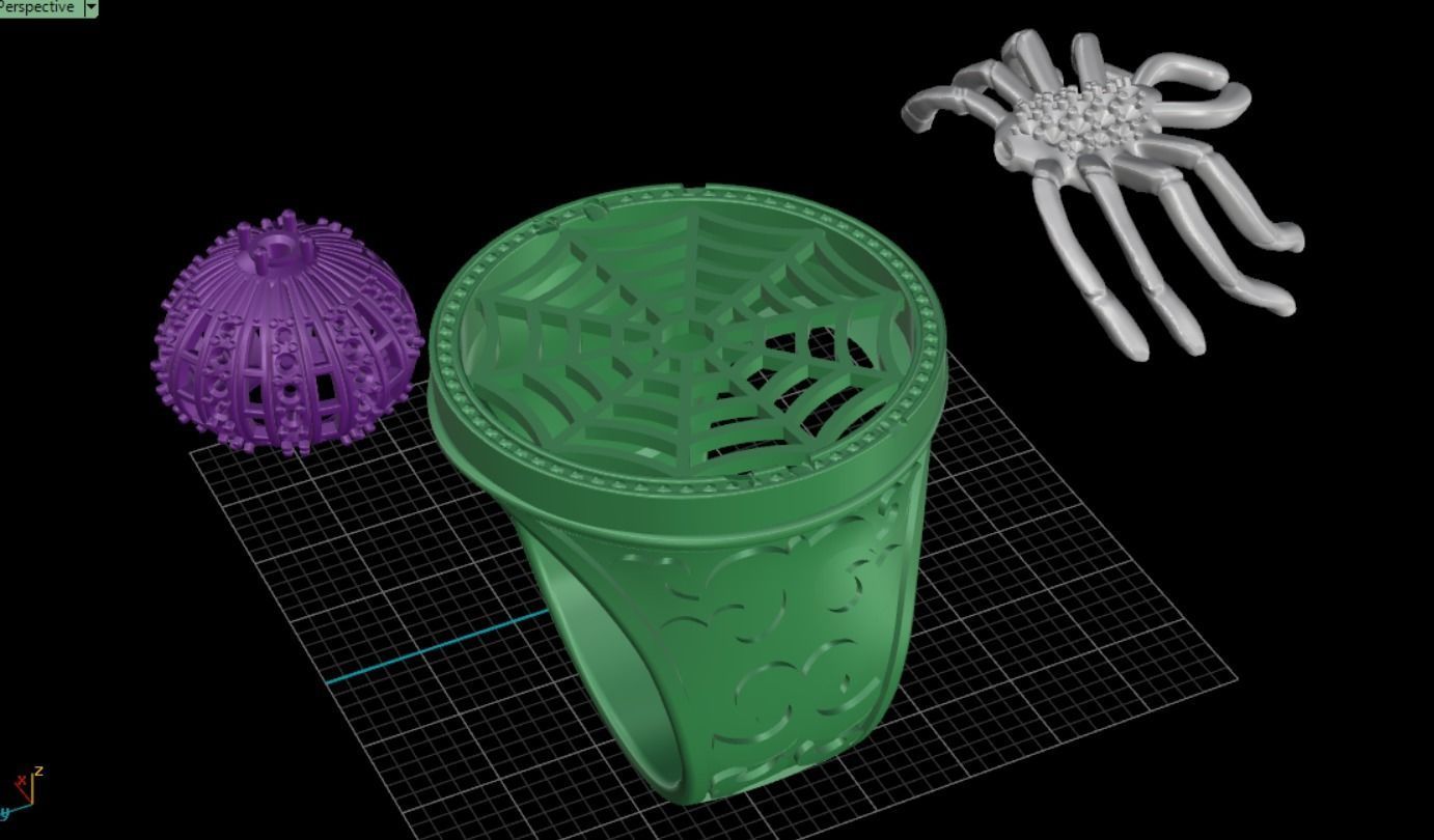 Ring spider 3D print model_18