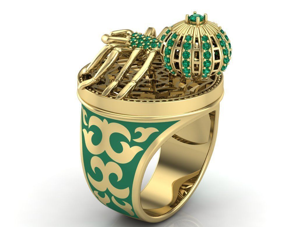 Ring spider 3D print model_3