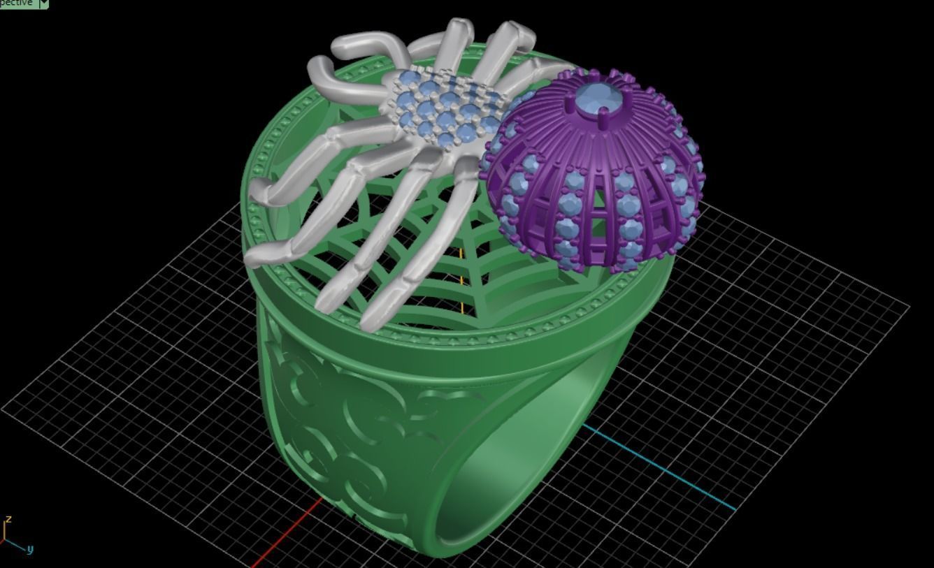 Ring spider 3D print model_15